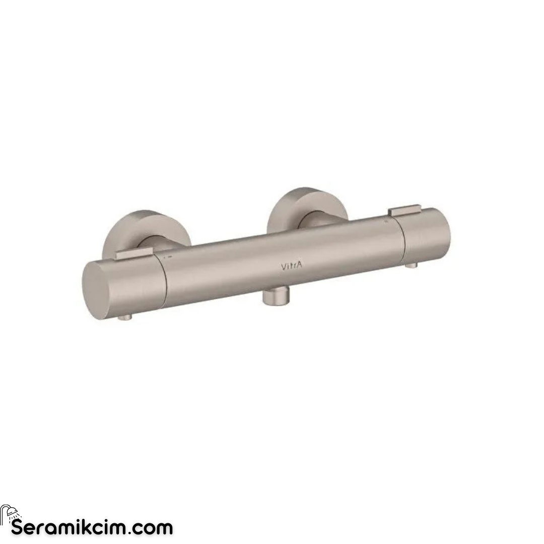 Artema Base Round Termostatik Duş Bataryası Fırçalı Nikel A4729934