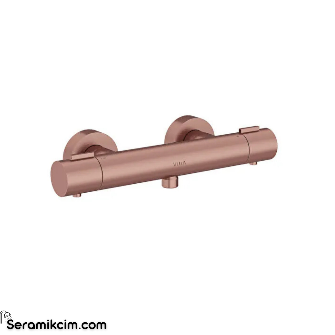 Artema Base Round Termostatik Duş Bataryası Fırçalı Bakır A4729924