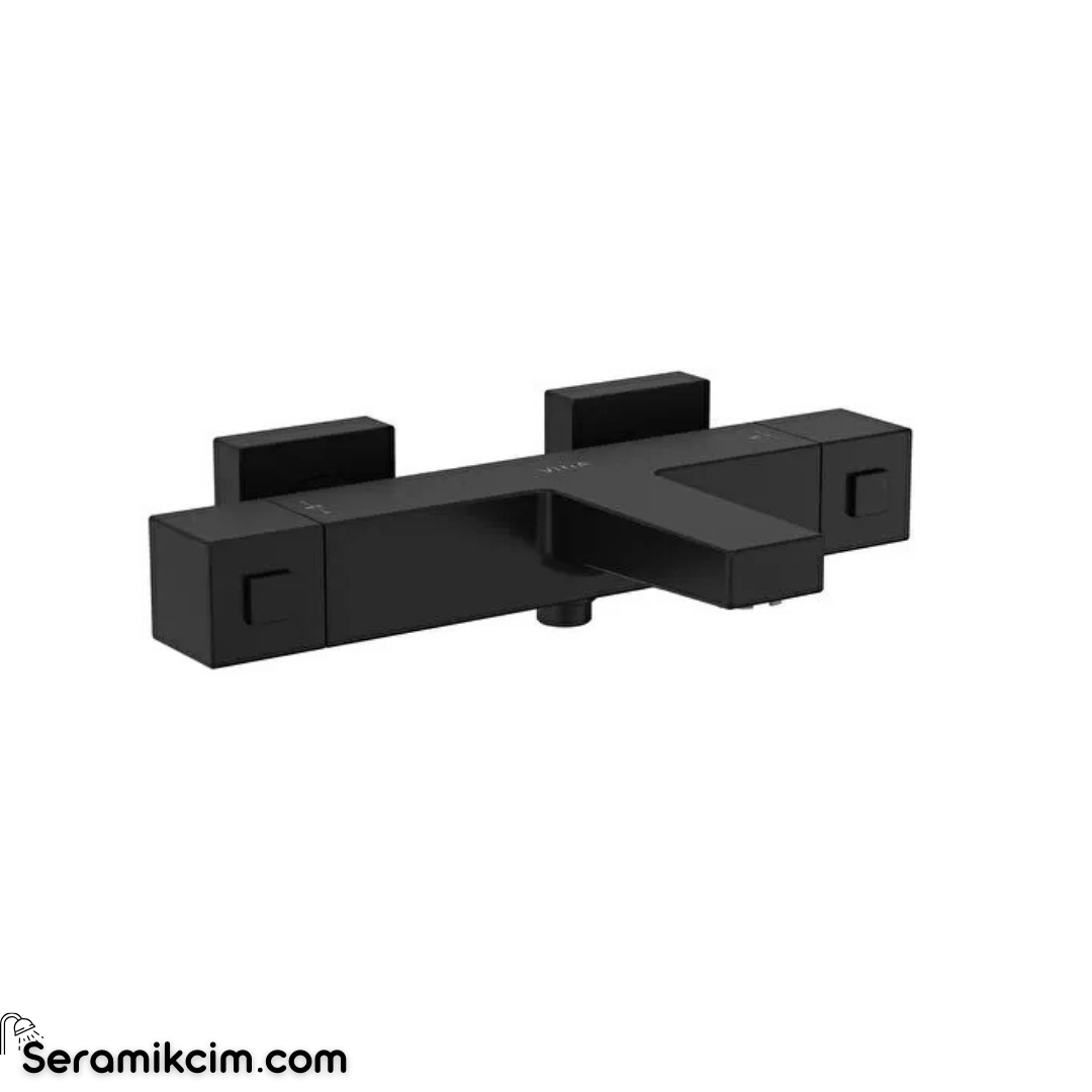 Artema Base Square Termostatik Banyo Bataryası Mat Siyah A4730236