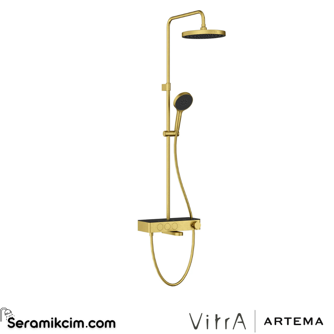 Artema Core Round 250 B Duş Sistemi Fırçalı Altın A4730925