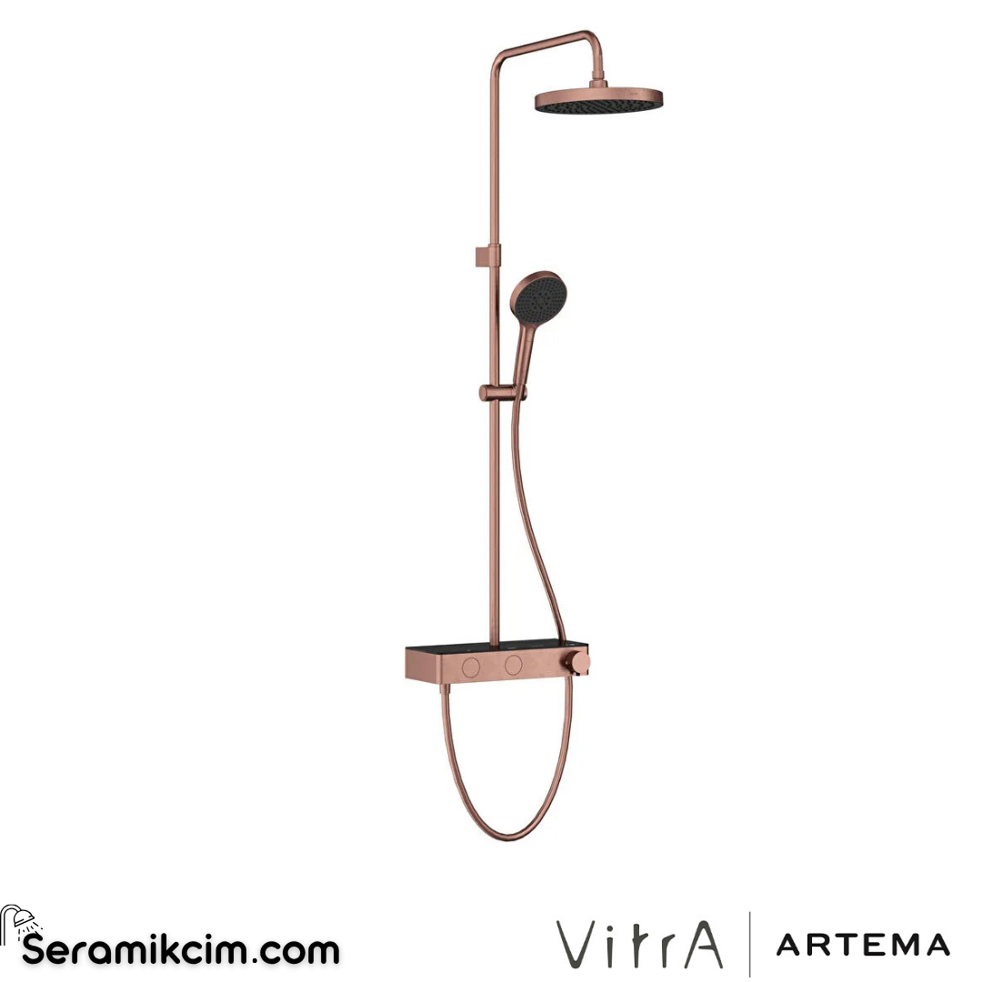 Artema Core Round 250 Duş Sistemi Fırçalı Bakır A4731124