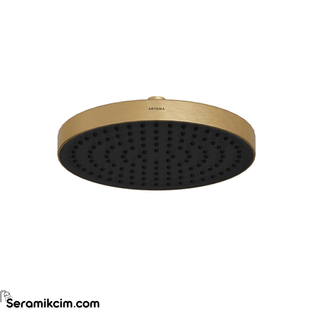 Artema Core Round Duş Başlığı 1 Fonksiyonlu 250 Ø Fırçalı Altın A4591225