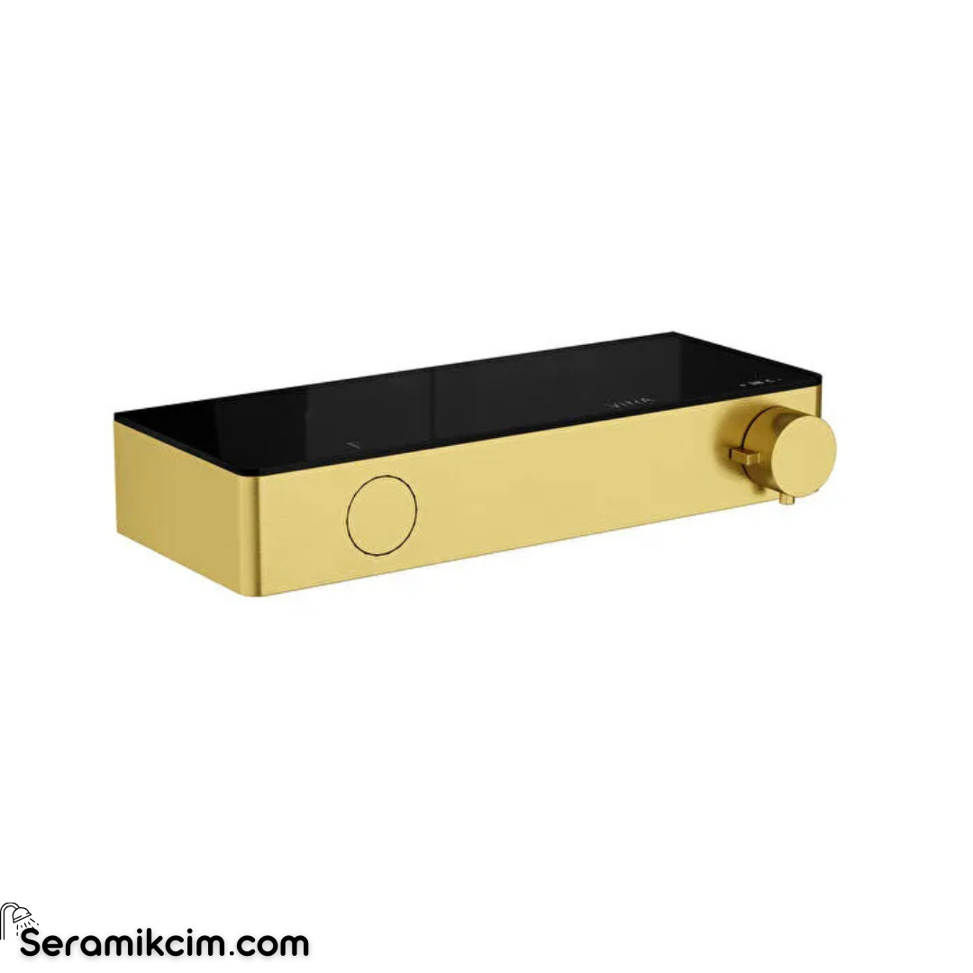 Artema Core Round Termostatik Duş Bataryası Fırçalı Altın A4730725