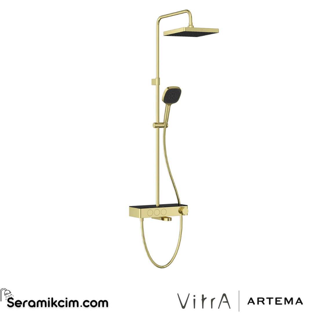 Artema Core Square 250 B Duş Sistemi Parlak Altın A4731074