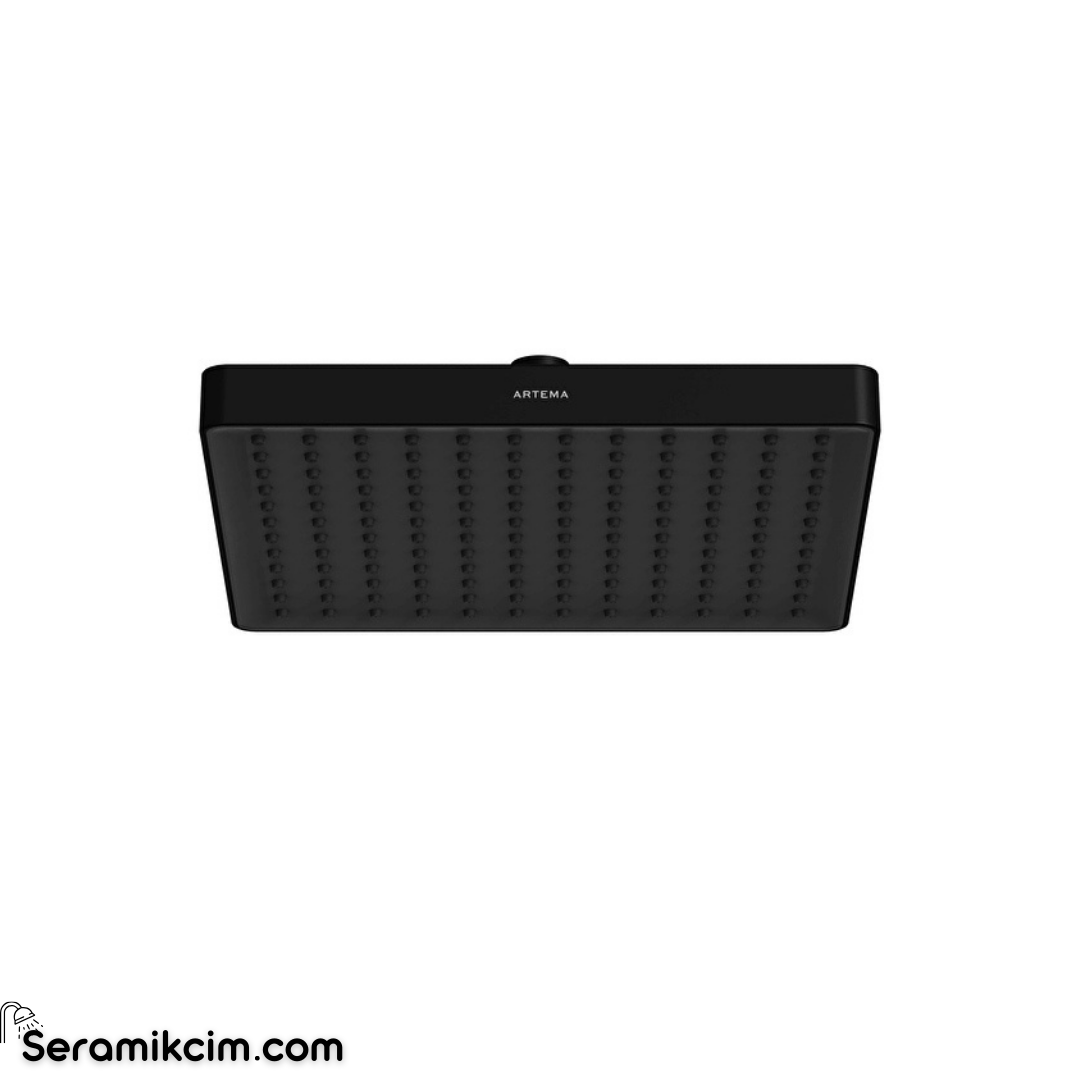 Artema Core Square Duş Başlığı 1 Fonksiyonlu 250Mm Mat Siyah A4591336