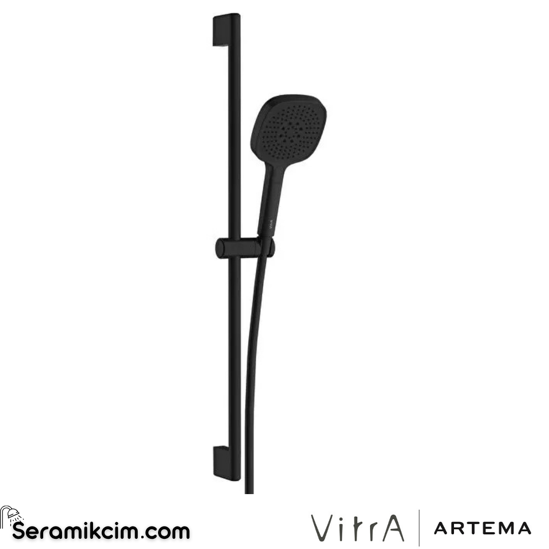 Artema Core Square Sürgülü El Duşu 3 Fonksiyonlu 120mm Mat Siyah A4591736
