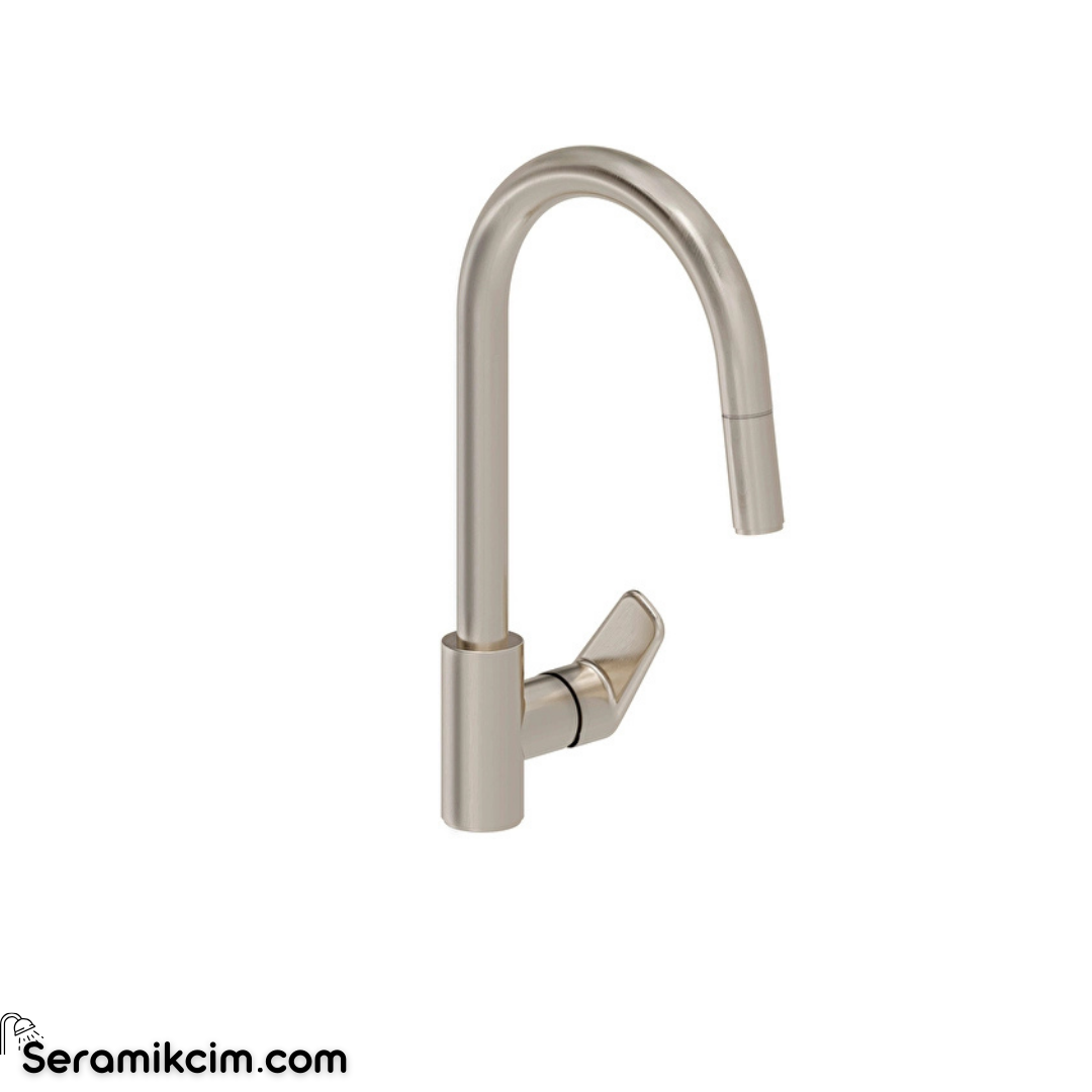 Artema Flow Soft Eviye Bataryası (C-Tip Pull-Out) Fırçalı Nikel A4344534