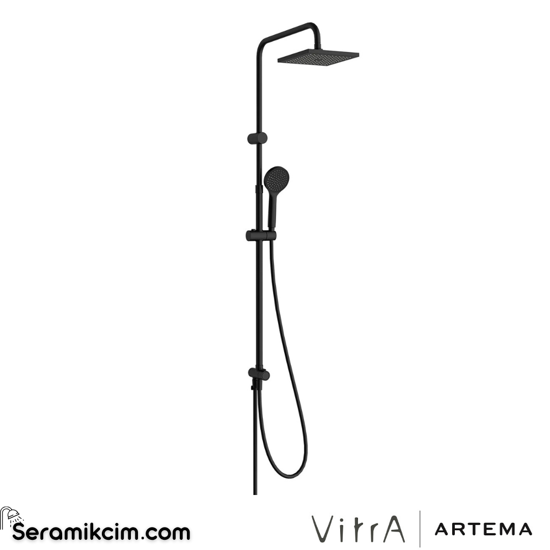 Artema Joy Square 200 Duş Kolonu Mat Siyah A4590136