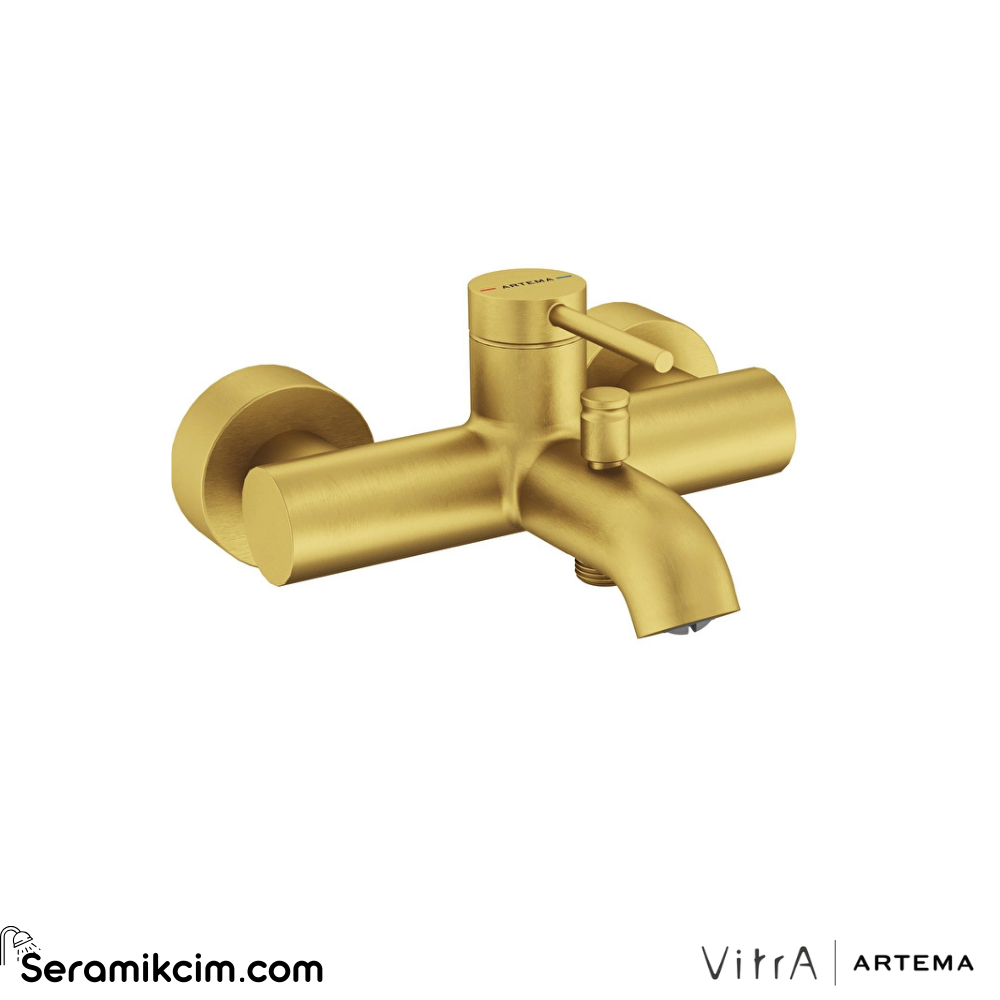 Artema Minimax Round Banyo Bataryası Fırçalı Altın A4354825