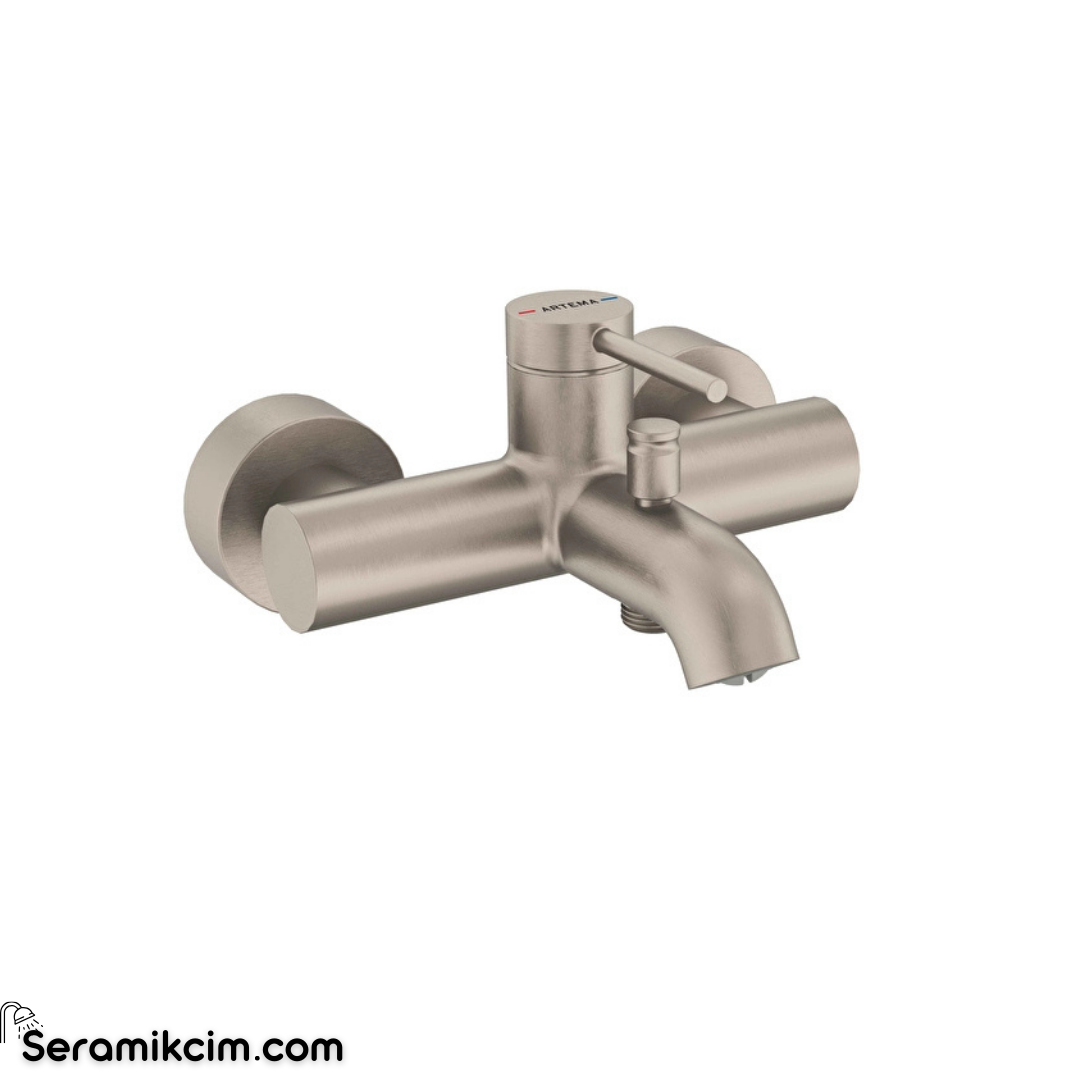 Artema Minimax Round Banyo Bataryası Fırçalı Nikel A4354834