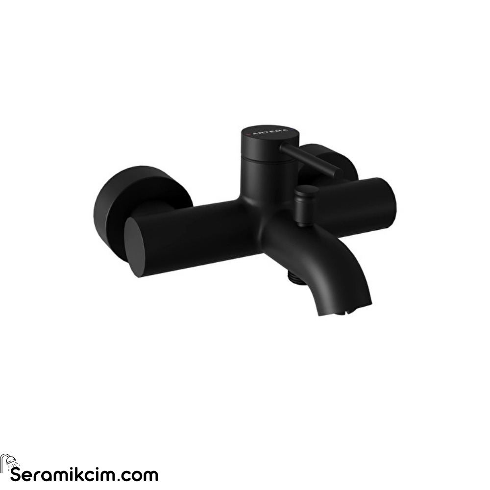 Artema Minimax Round Banyo Bataryası Mat Siyah