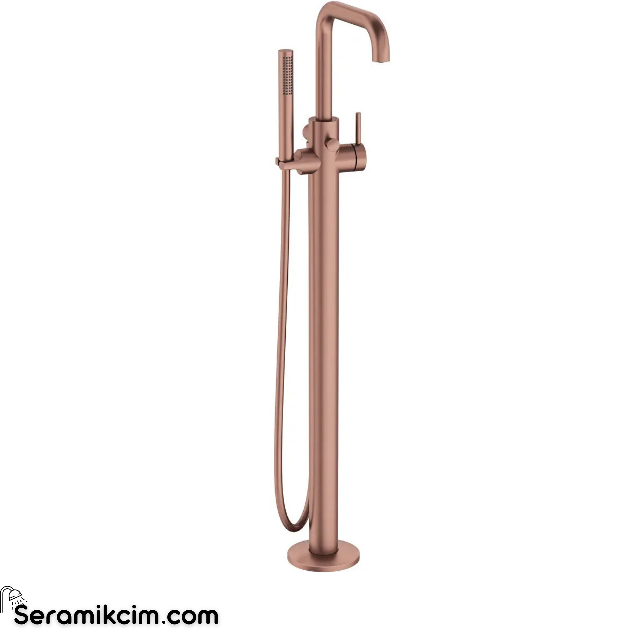 Artema Minimax Round Yerden Küvet Bataryası Fırçalı Bakır A4354624