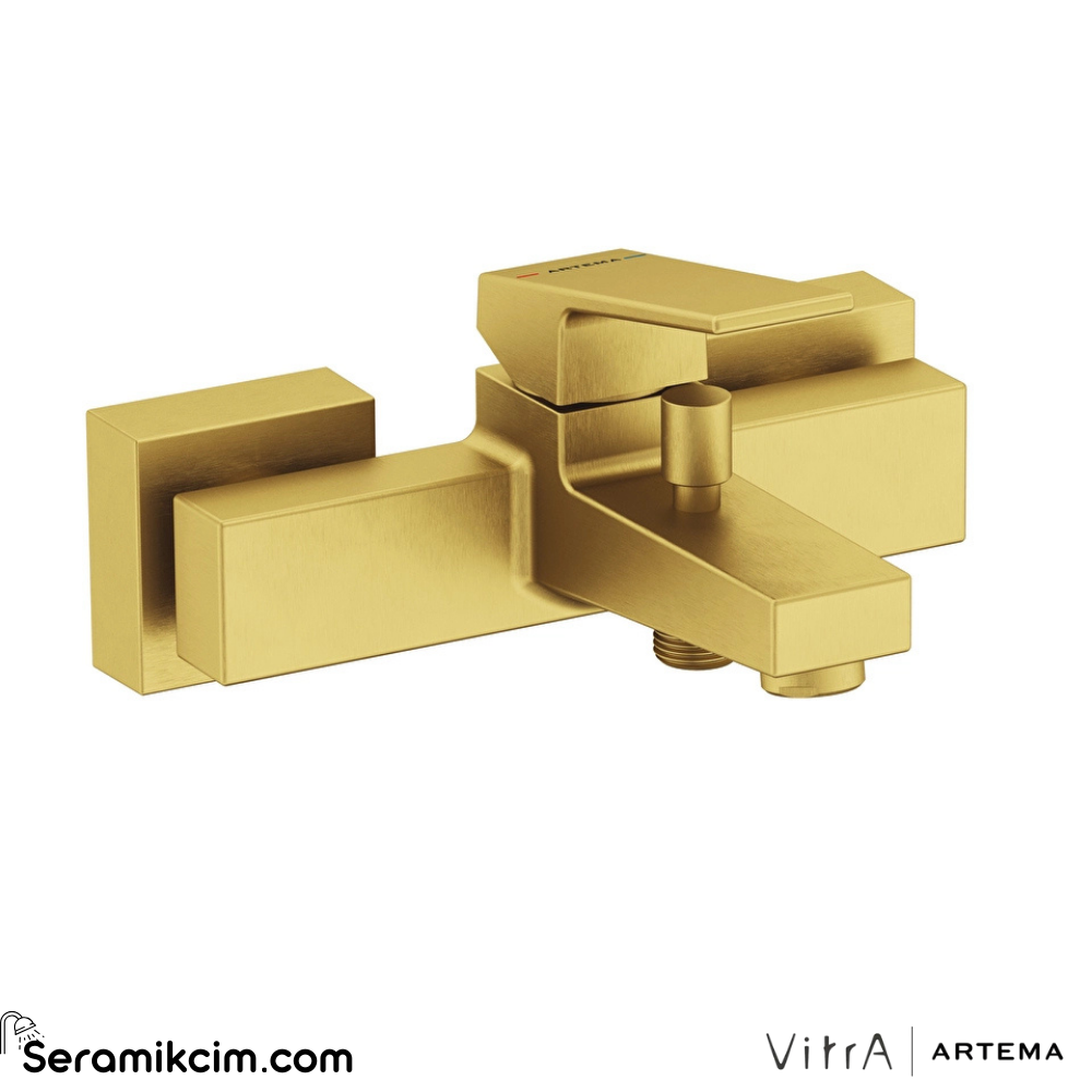 Artema Minimax Square Banyo Bataryası Fırçalı Altın A4352025