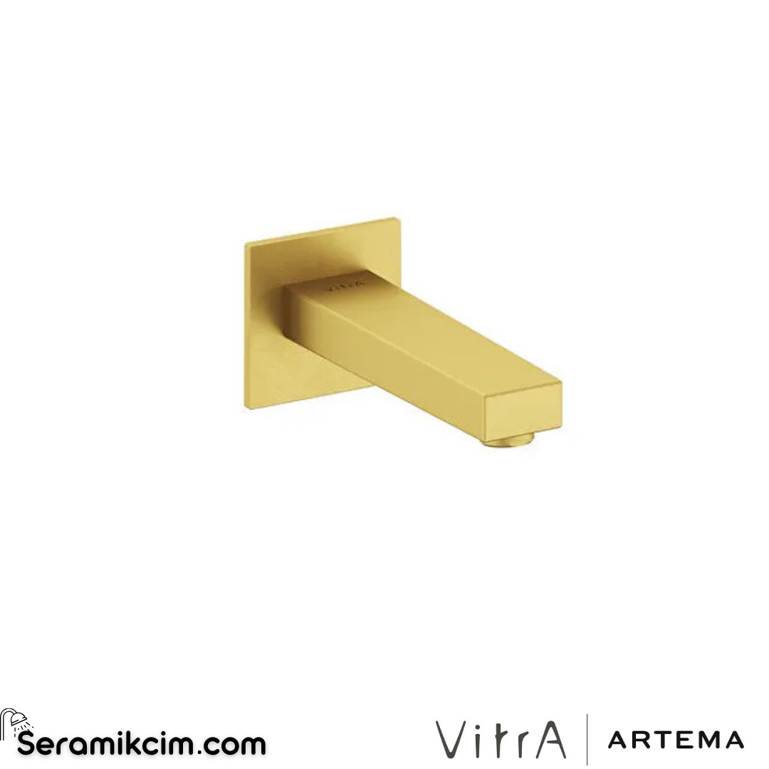 Artema Minimax Square Çıkış Ucu Fırçalı Altın A4359825