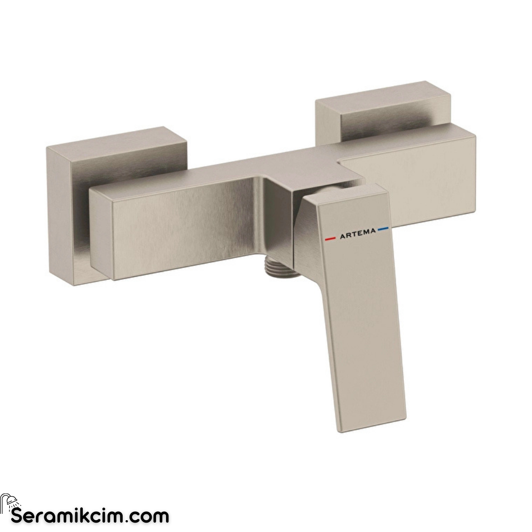 Artema Minimax Square Duş Bataryası Fırçalı Nikel A4352134
