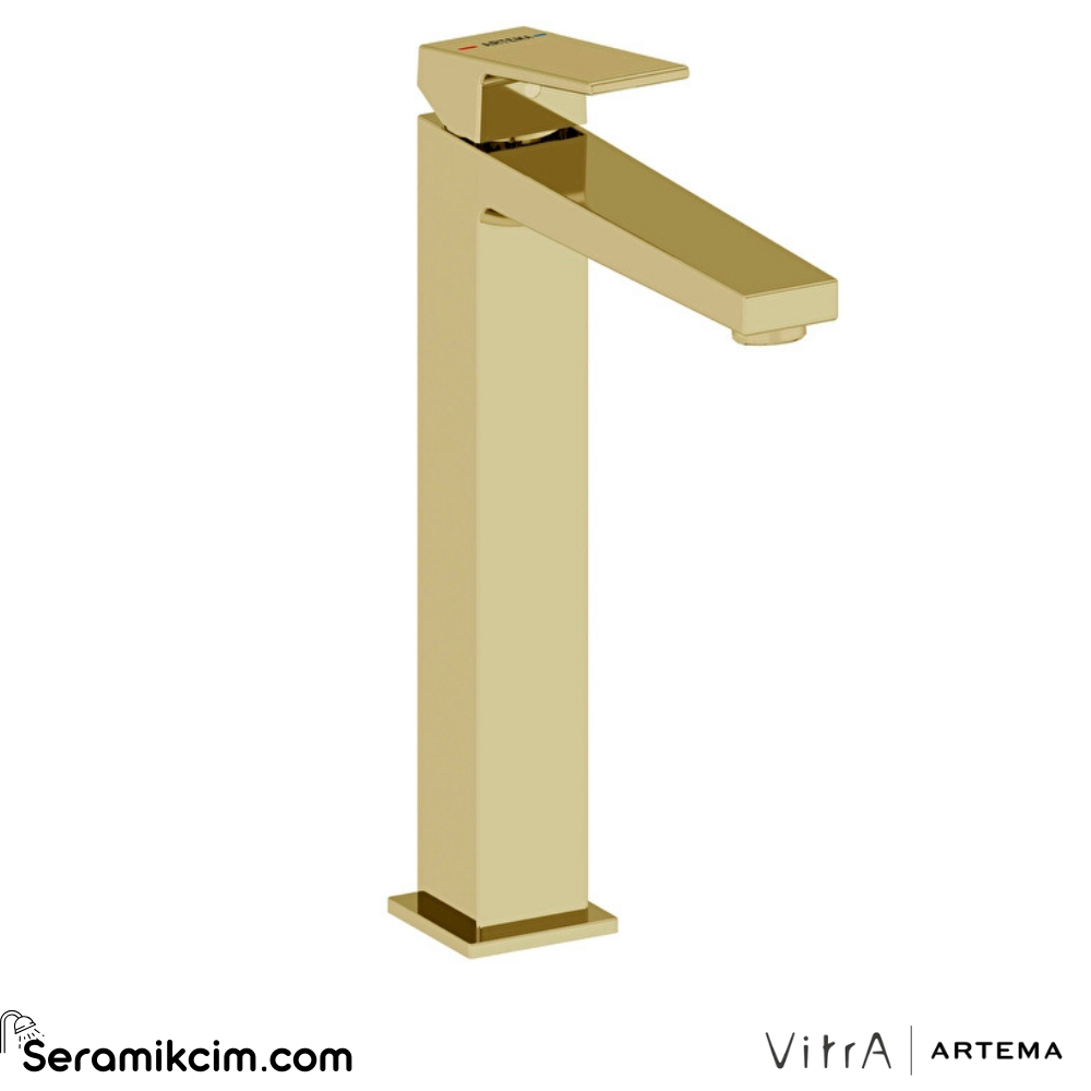 Artema Minimax Squarelavabo Bataryası (Çanak) Parlak Altın A4372474