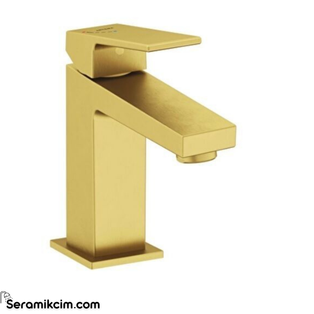 Artema Minimax Squarelavabo Bataryası (Yüksek) Fırçalı Altın A4372225