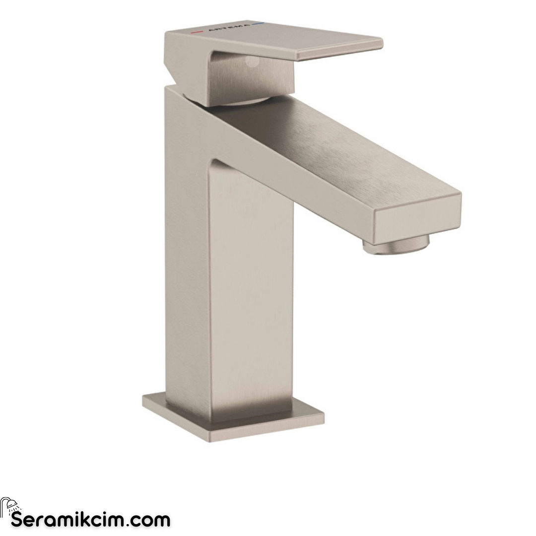 Artema Minimax Squarelavabo Bataryası (Yüksek) Fırçalı Nikel A4372234