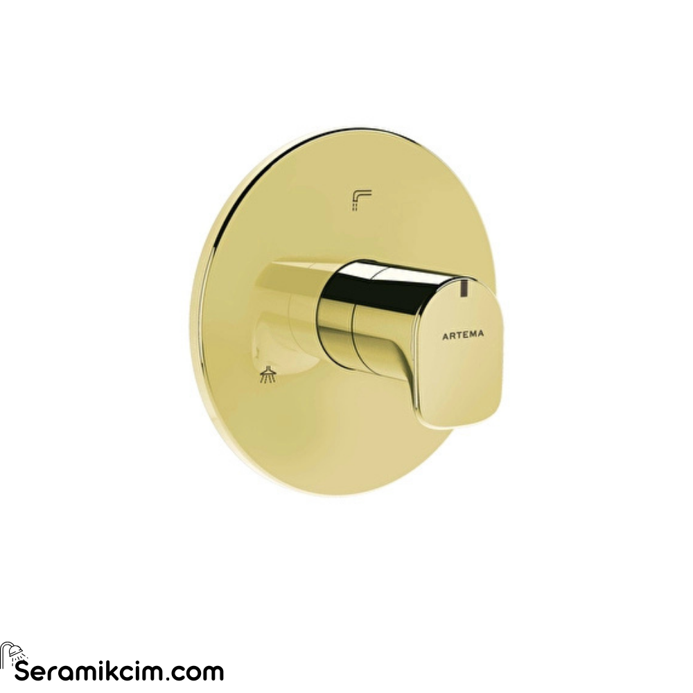 Artema Root Round Ankastre 3 Yollu Yönlendirici (V-Box, Sıva Üstü Grubu) Soft Altın A4269674