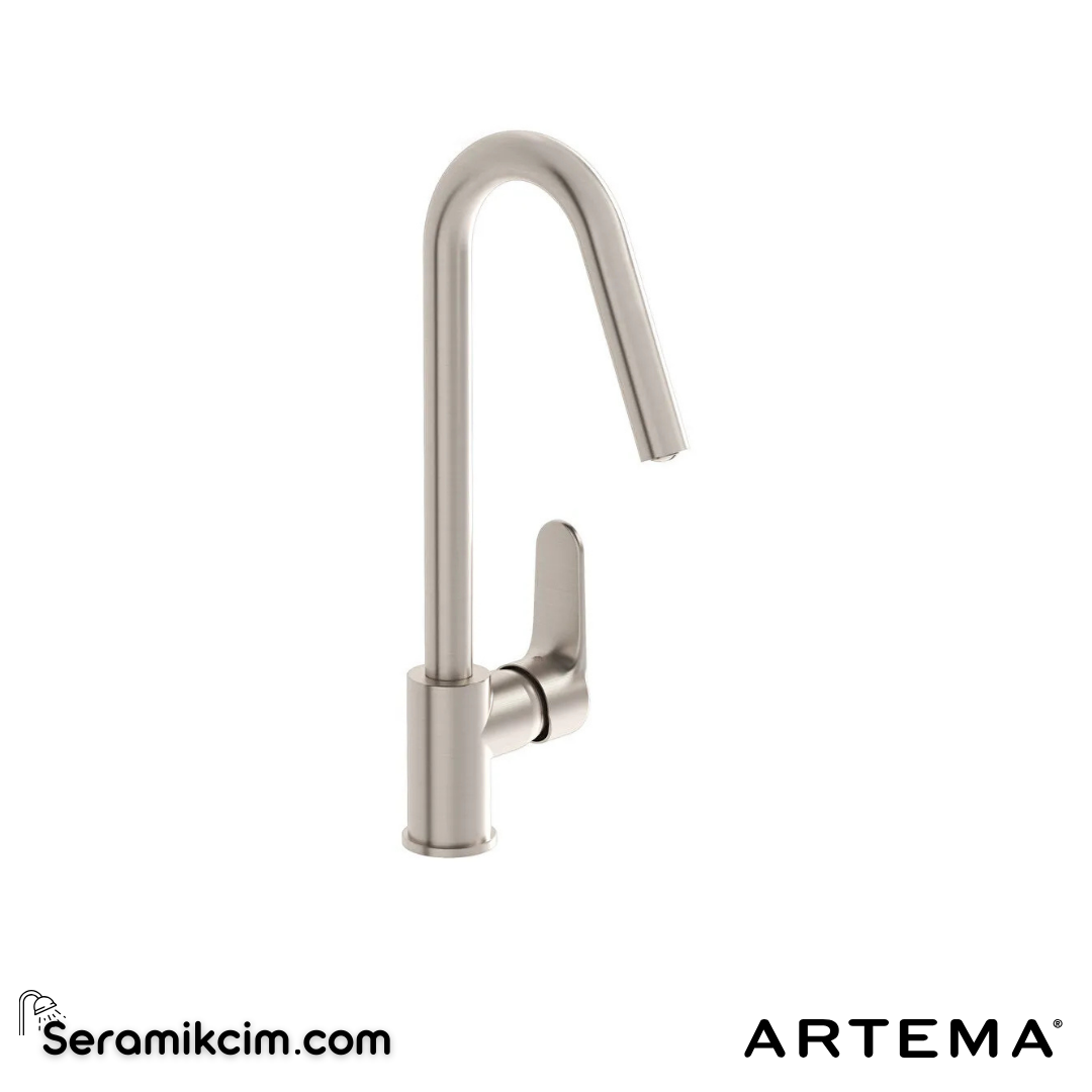 Artema Root Round Eviye Bataryası Fırçalı Nikel A4274234 - A4274234