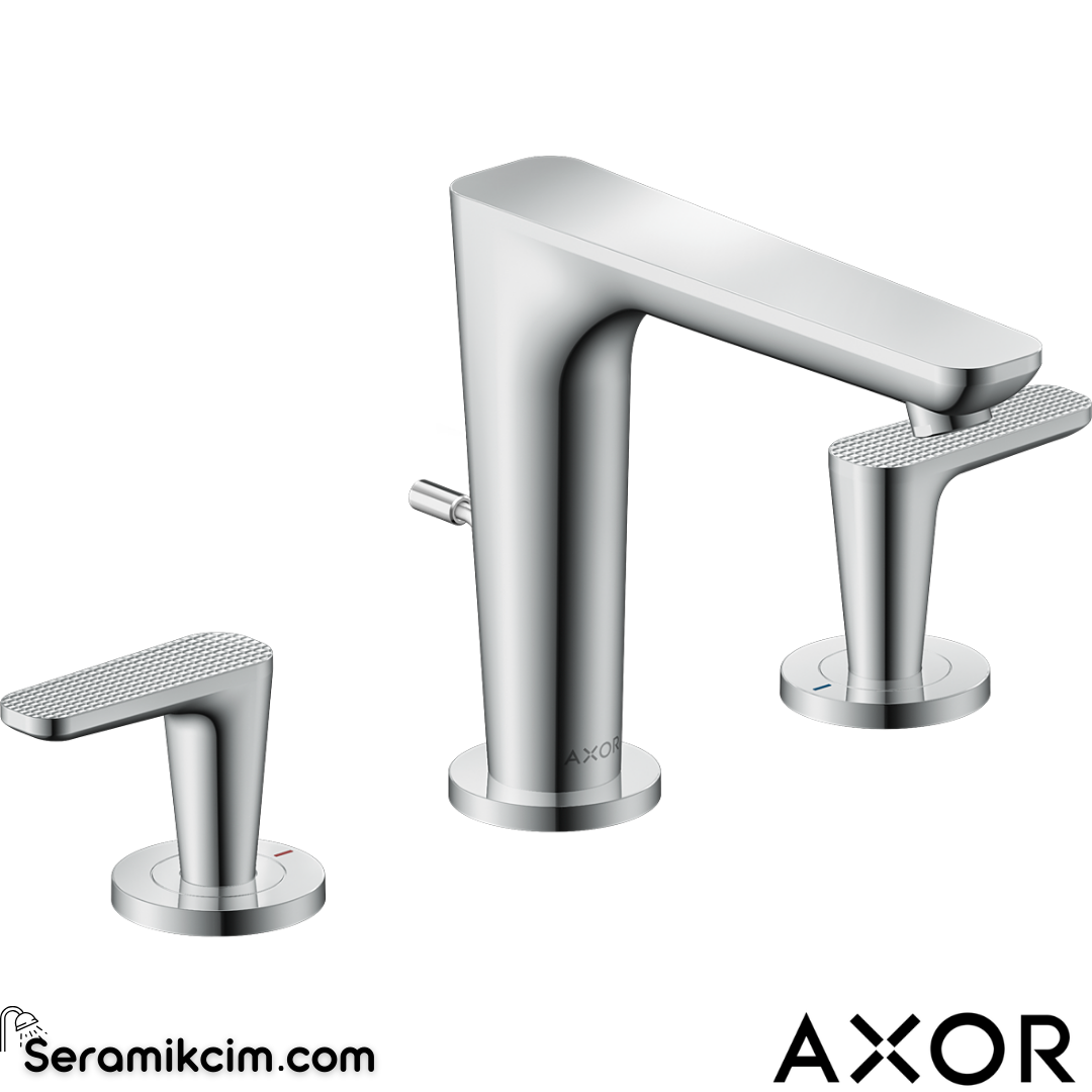 AXOR Citterio C Lavabo Bataryası 3 Delikli Sifon Kumandalı Krom 49061000