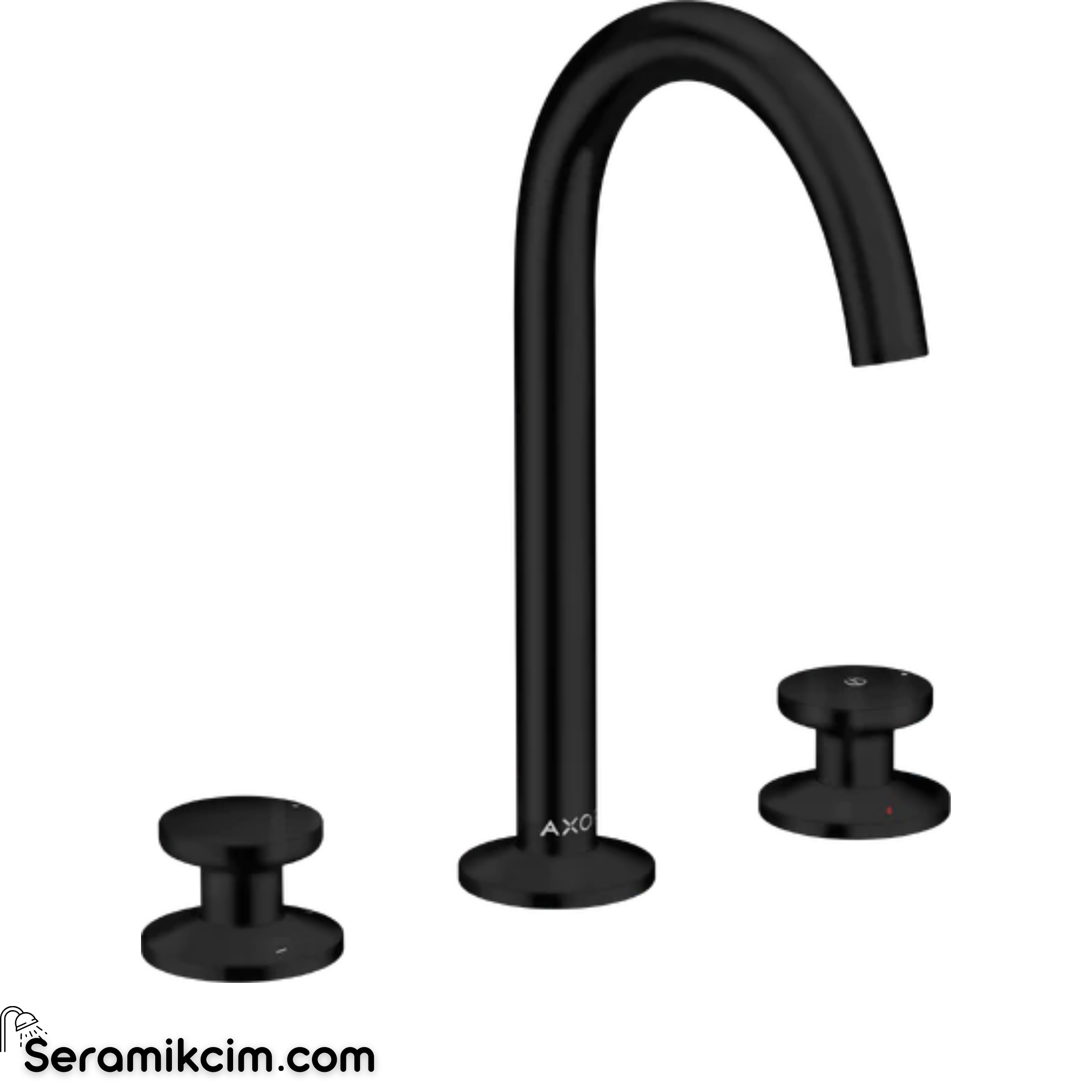 Axor One Lavabo Bataryası 3 Delikli Select 170 Sifon Kumandalı Mat Siyah 48070670