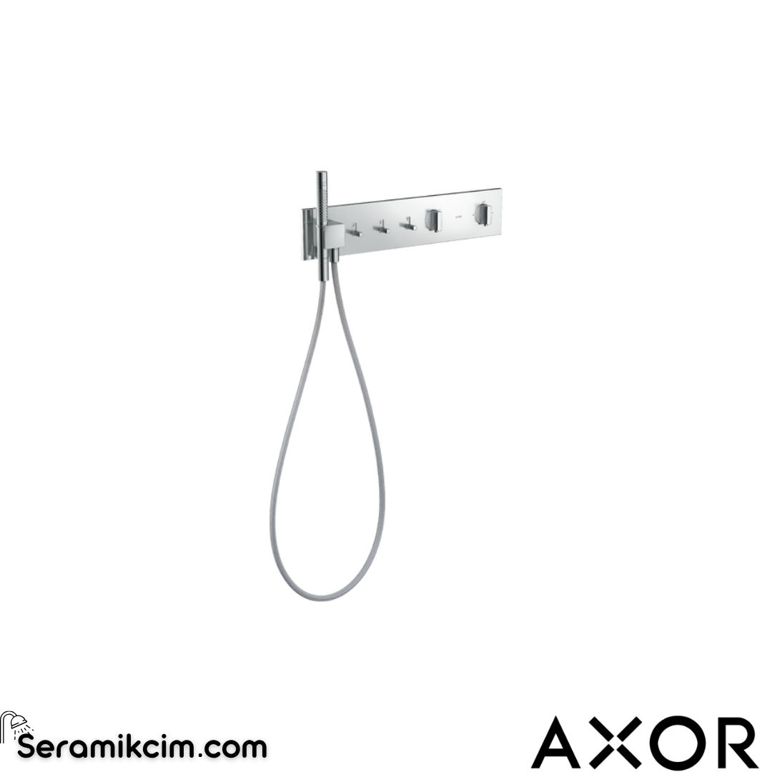 Axor ShowerComposition Termostatik 3 Çıkışlı Ankastre Banyo Bataryası Krom 12572000