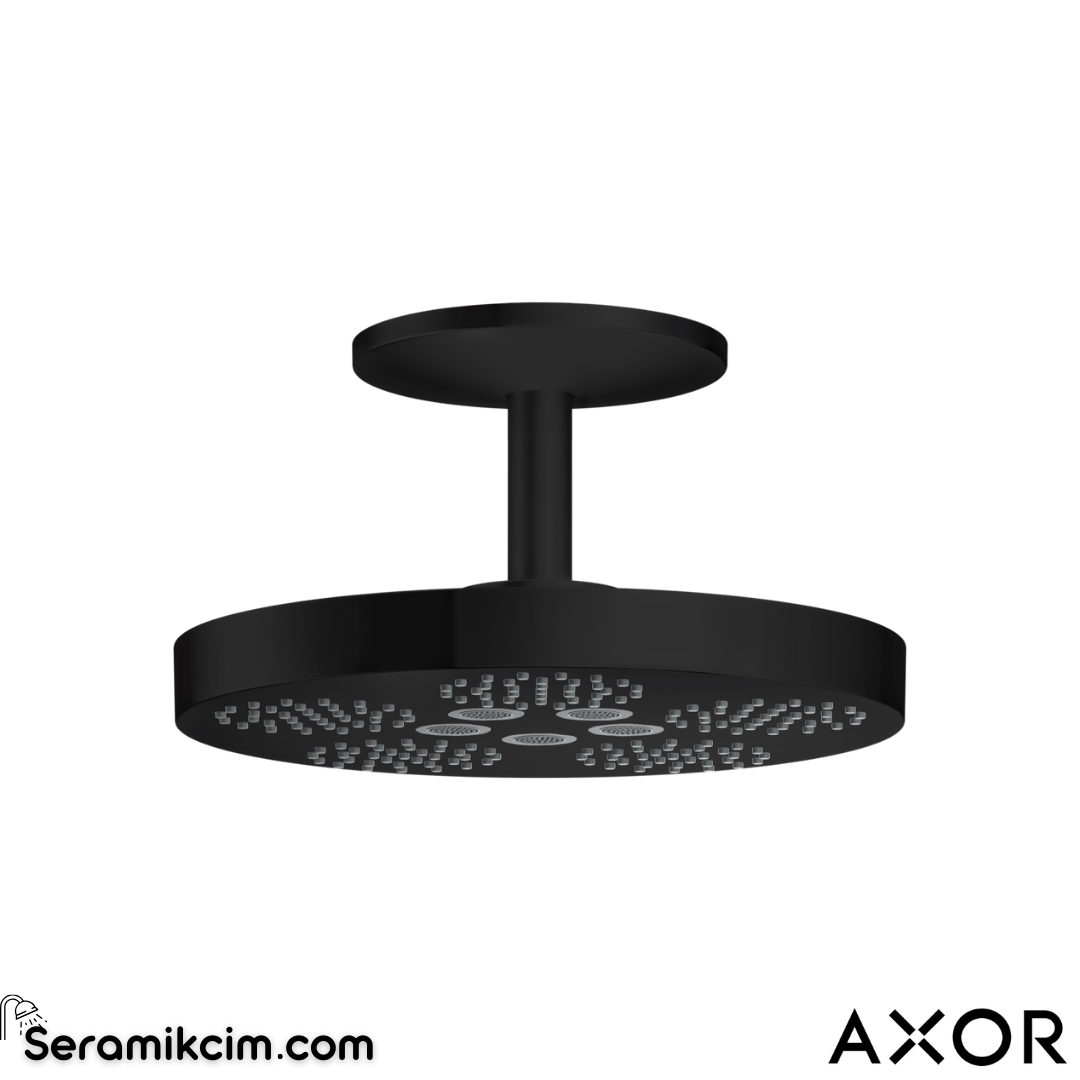 Axor Tepe duşu 280 2 Fonksiyonlu Tavan Bağlantısı ile Mat Siyah 48494670