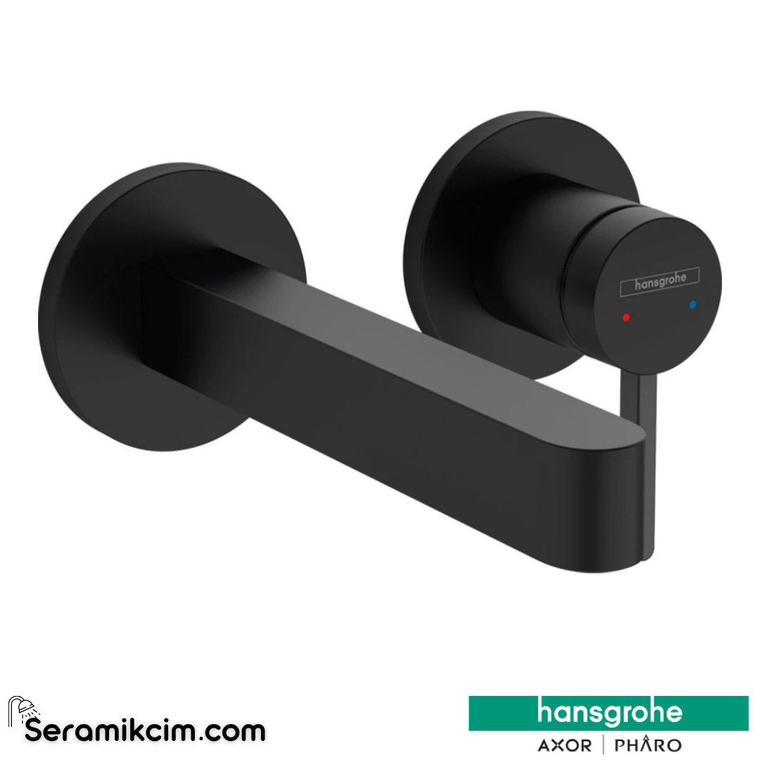 Hansgrohe Finoris Ankastre Lavabo Bataryası 16,5 Cm Gaga İle Mat Siyah 76051670