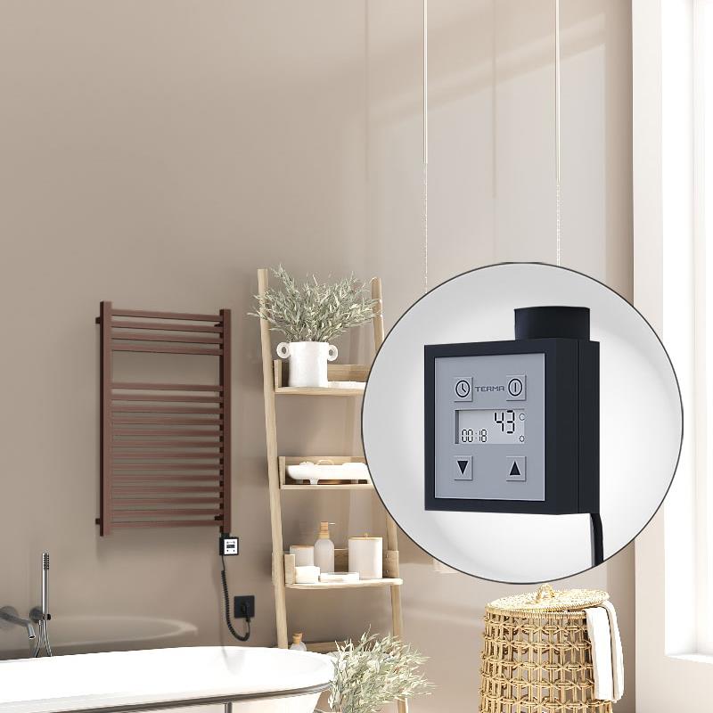 Barbados Elektrikli Havlupan 500x800 Bakır Eskitme Parlak (KTX3 Termostat) 300W Spiral Kablolu