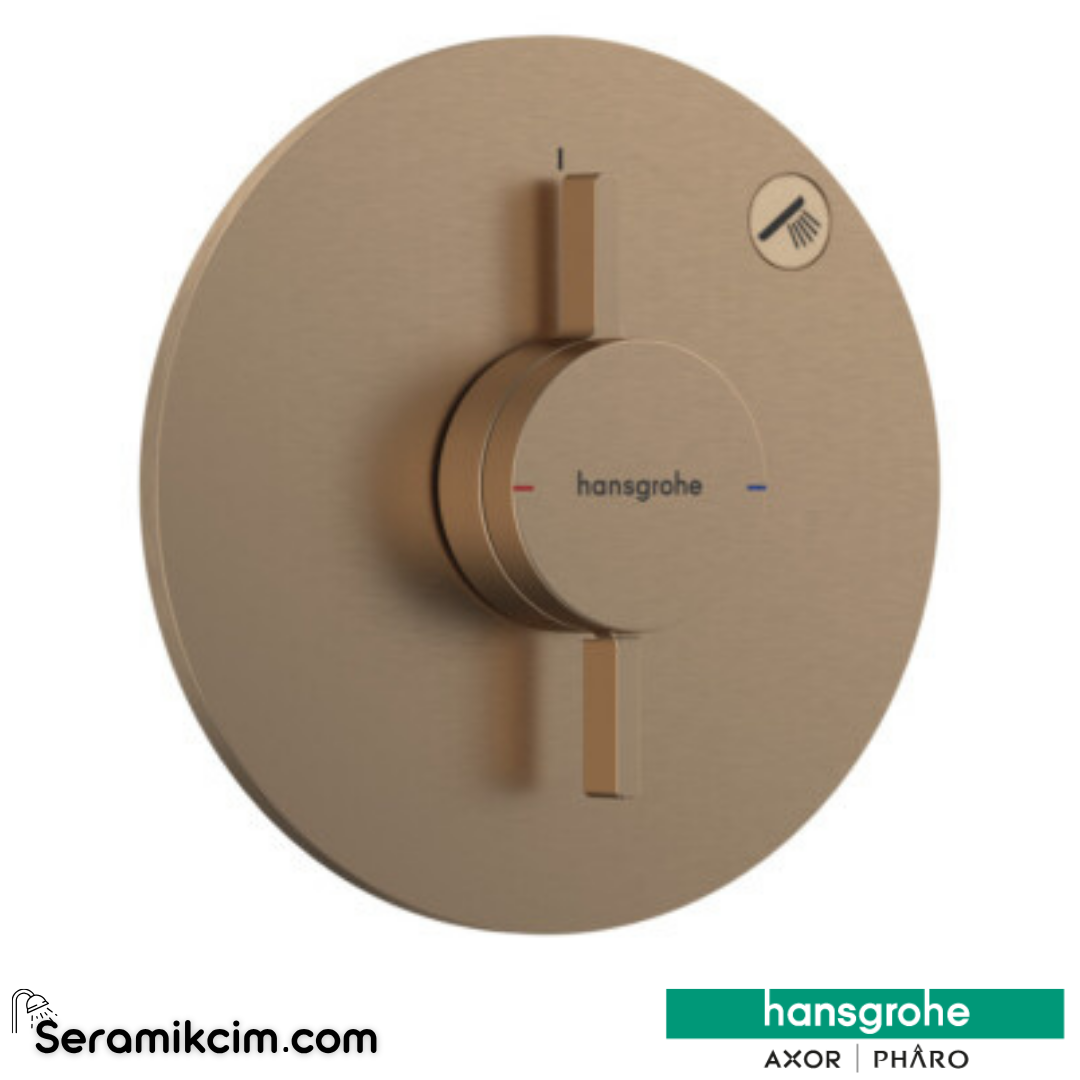 Hansgrohe Duoturn S Ankastre Banyo Bataryası 1 Çıkış Mat Bronz 75618140