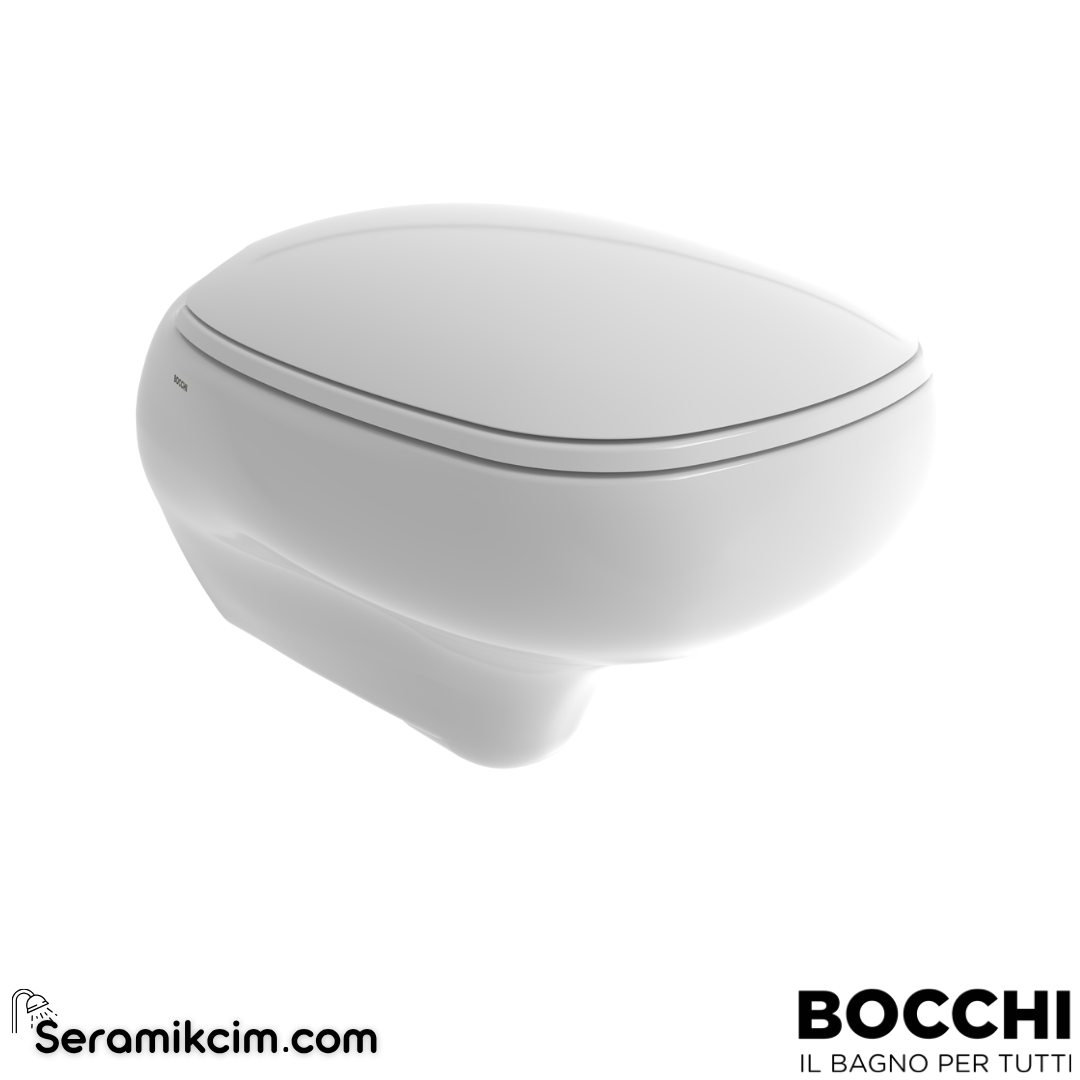 Bocchi Fenice Rimless Gizli Taharet Girişli Asma Klozet Beyaz 1166-001-0128 - 1166-001-0128