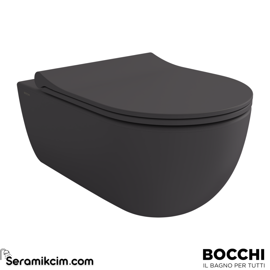 Bocchi V-Tondo Rımless Asma Klozet-Mat Antrasit 1416-020-0128