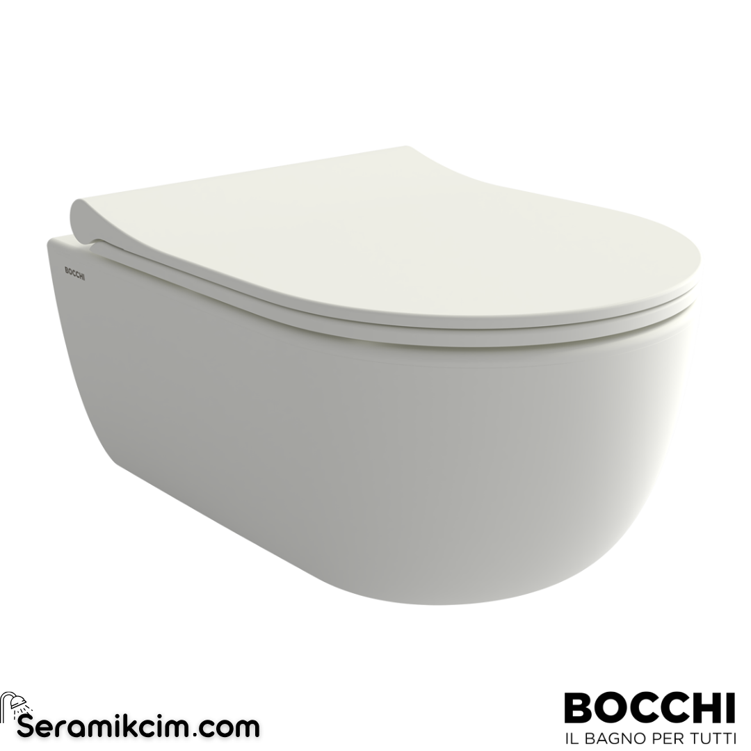 Bocchi V-Tondo Rımless Kısa Asma Klozet Mat Beyaz 1417-002-0128