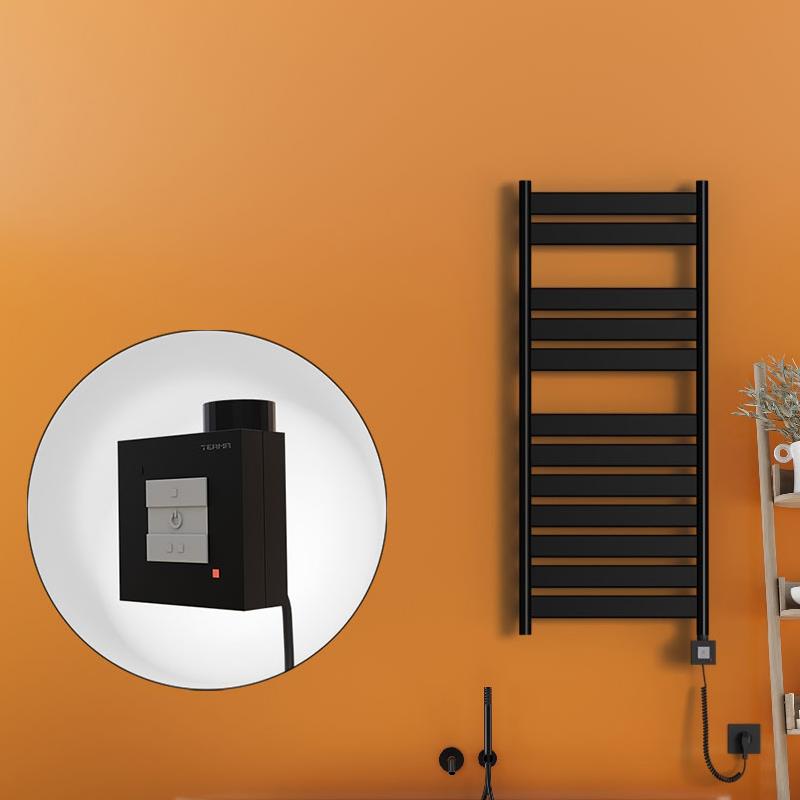 Bora Bora Elektrikli Havlupan 500x1200 Mat Siyah Ktx1 600 Watt Spiral Kablolu