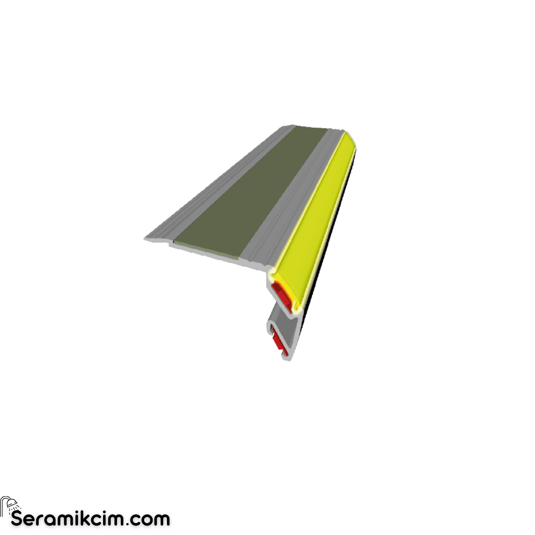 Borden Alüminyum Çift Taraflı Led Merdiven Basamak Profili 300cm Mat 50x30mm