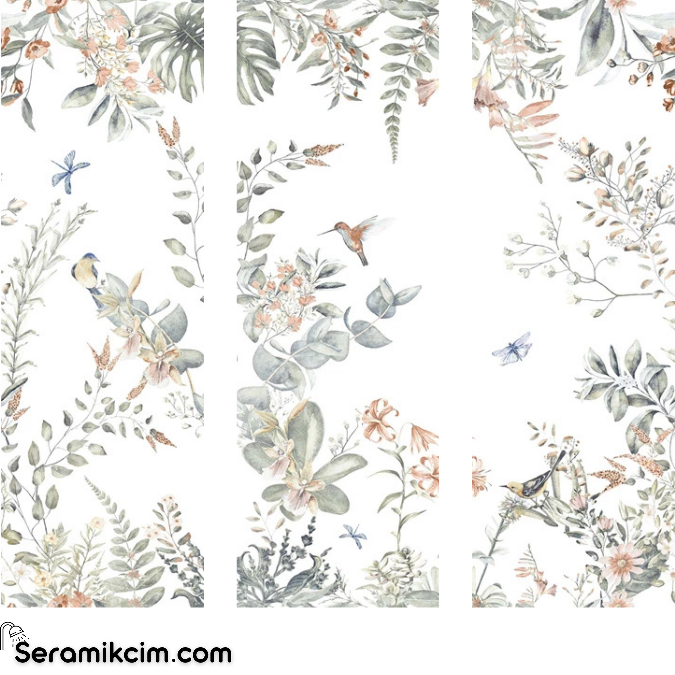 Çanakkale Seramik Mas-6890R Shiro Bloom 3 Modül 40X120 R