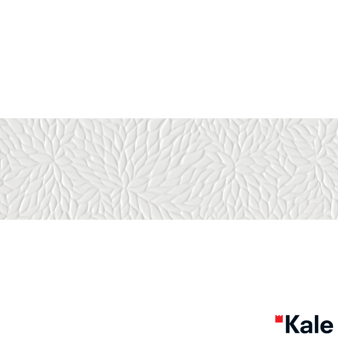 Çanakkale Seramik RP-6954R Shiro Flower Beyaz Parlak Rektifiye 33x110