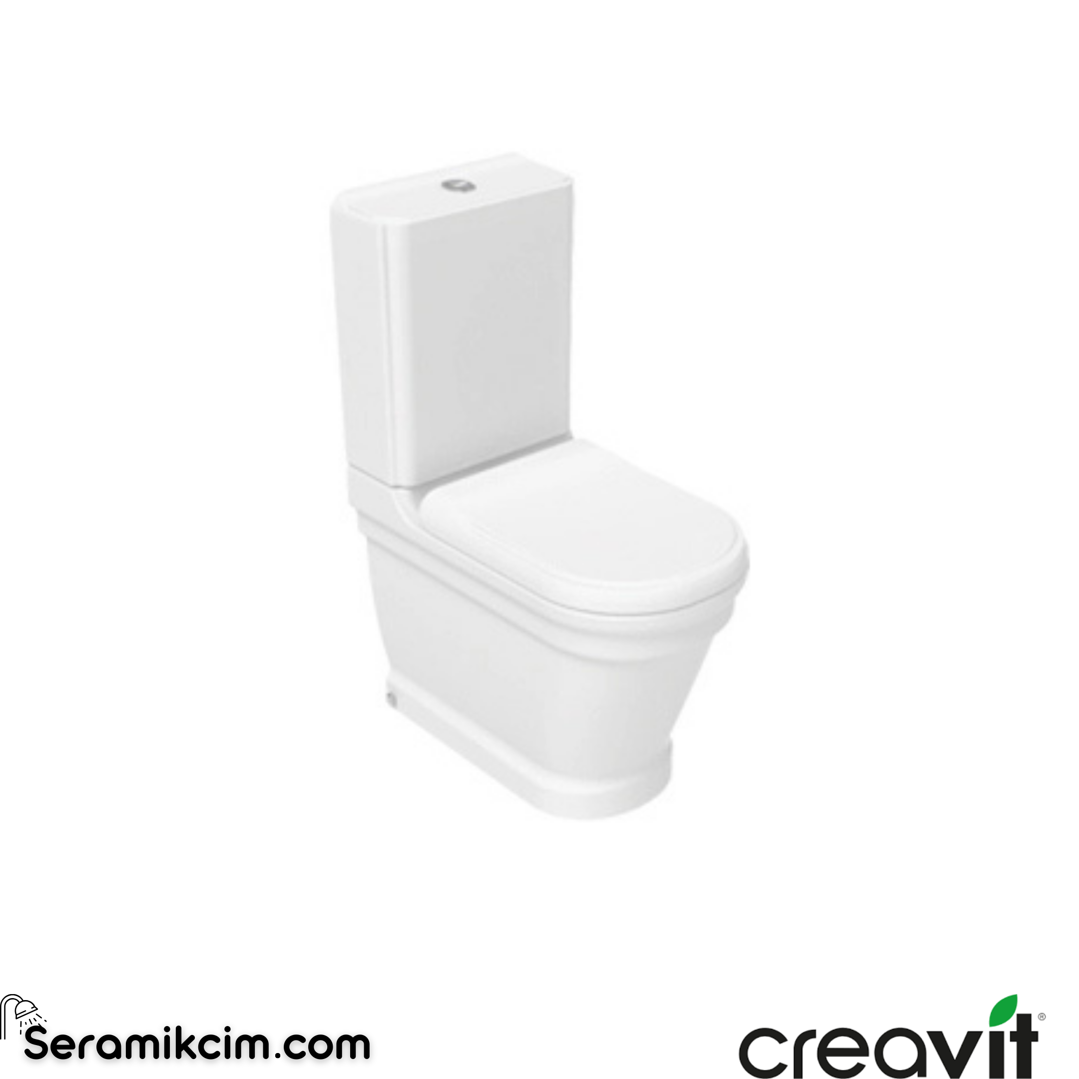 Creavit Antik Duvara Dayalı Klozet Delikli Extra Beyaz AN360-00CB00E-0000