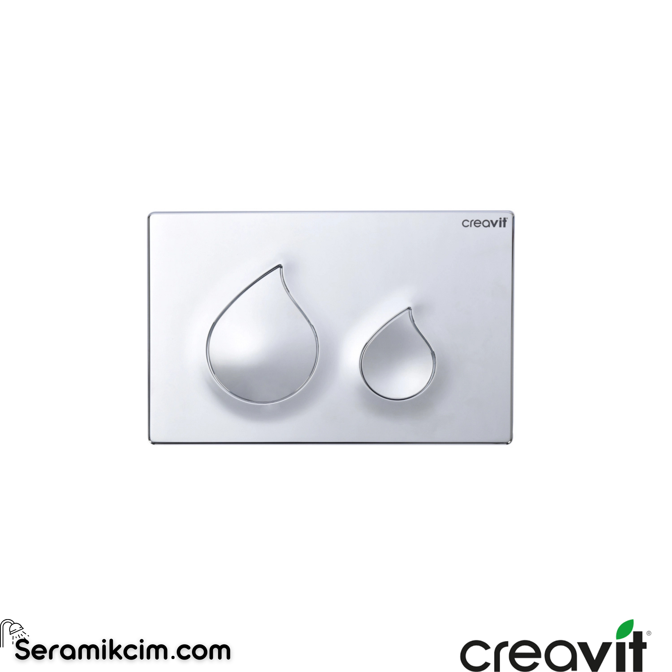 Creavit Bloom Parlak Krom Kaplama Kumanda Paneli GP1104.00