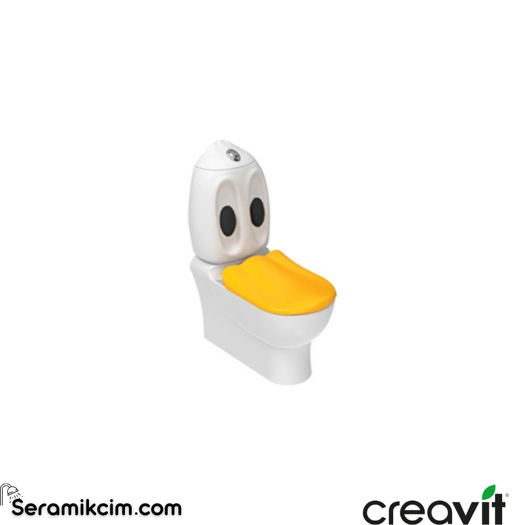 Creavit Ducky Duvara Dayalı Klozet Delikli Extra Beyaz DC360-00CB00E-0000