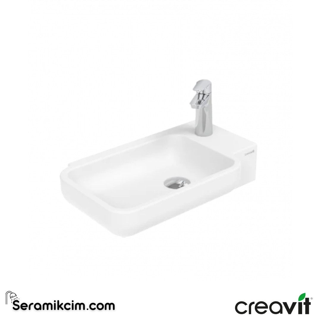 Creavit Elmas Lavabo 53 cm Extra Beyaz TP027-00CB00E-0000 - TP027-00CB00E-0000