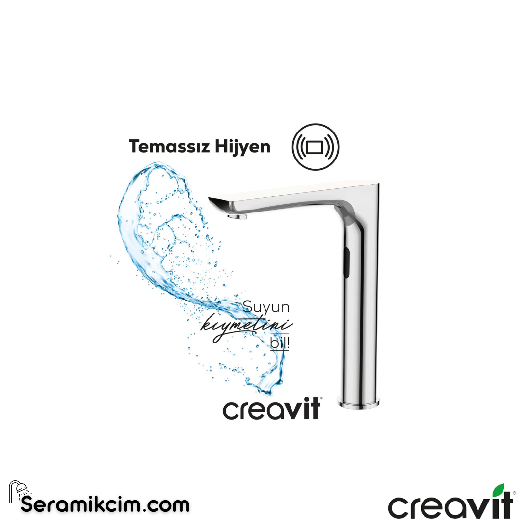 Creavit Fotoselli Uz.Lavabo Armatürü Tek Su Girişli BT.ES6500 - BT.ES6500