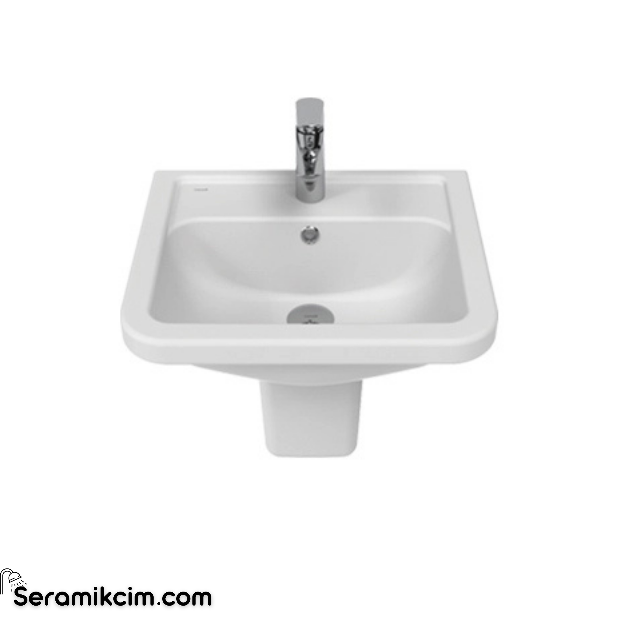 Creavit Key Köşeli Lavabo 40x50 cm Extra Beyaz KY050-00CB00E-0000