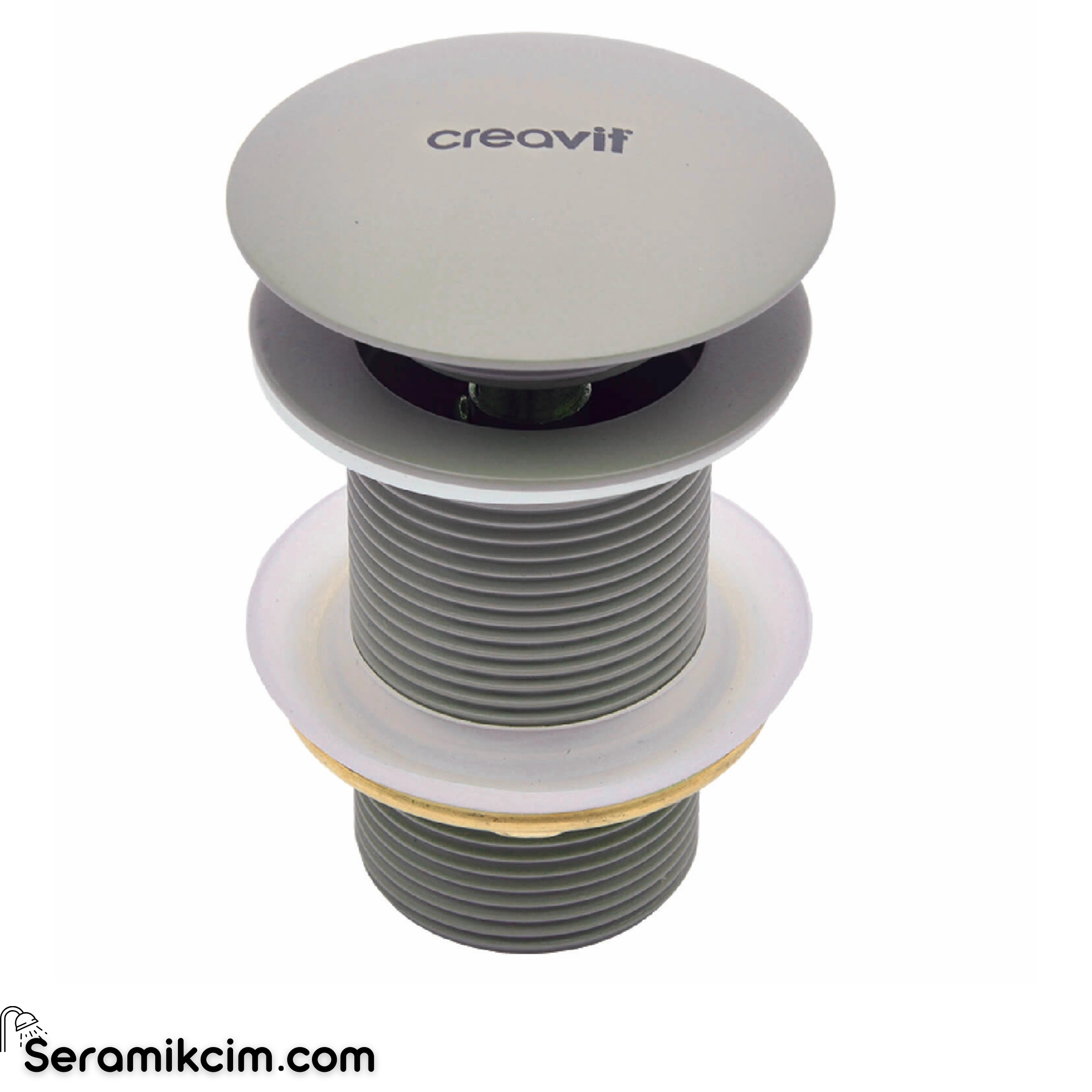 Creavit Lavabo Sifon Başlığı Pop-up Tşmsz Cool Grey SFU.SF030.CGR