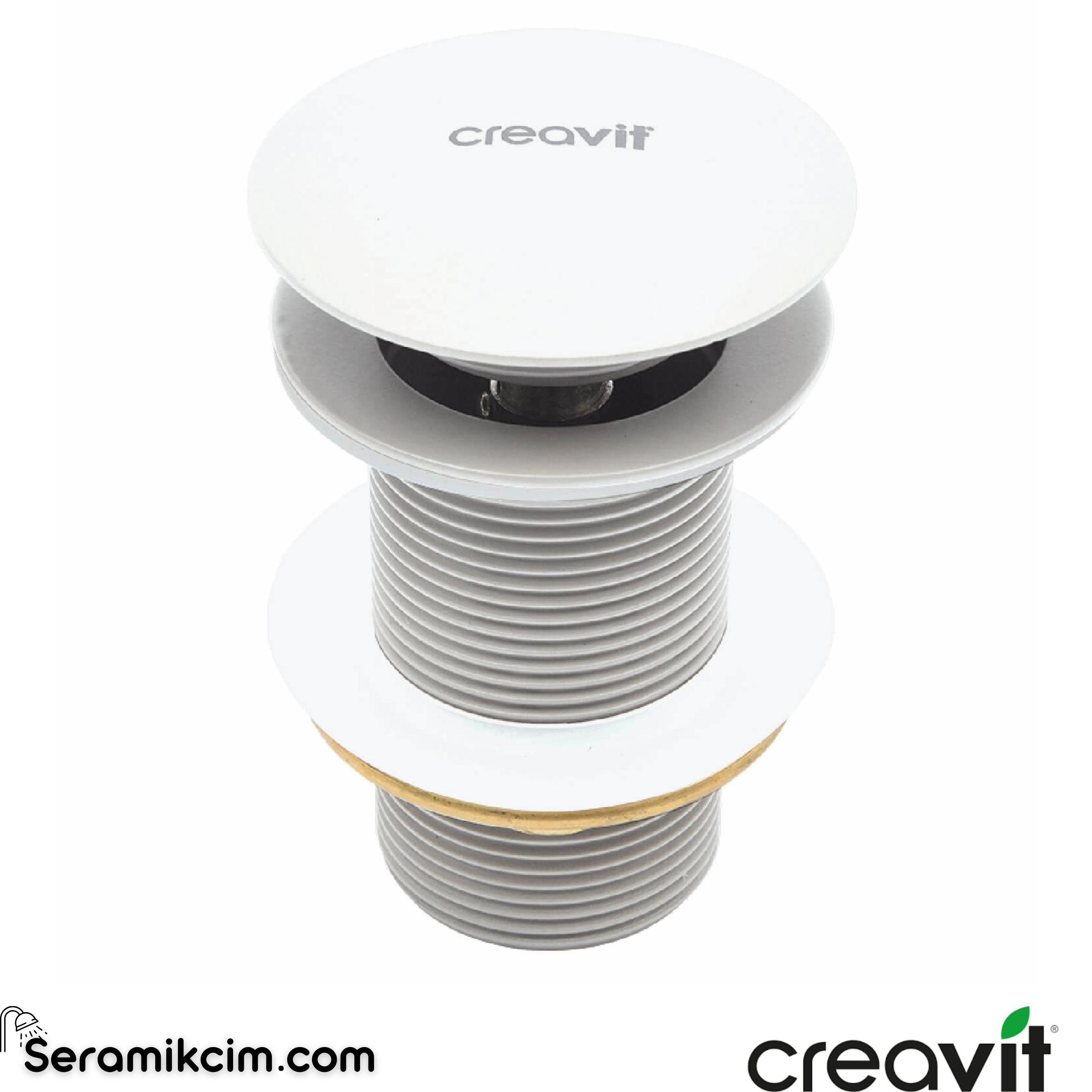 Creavit Lavabo Sifon Başlığı Pop-up Tşmsz Mat Beyaz SFU.SF030.MBY