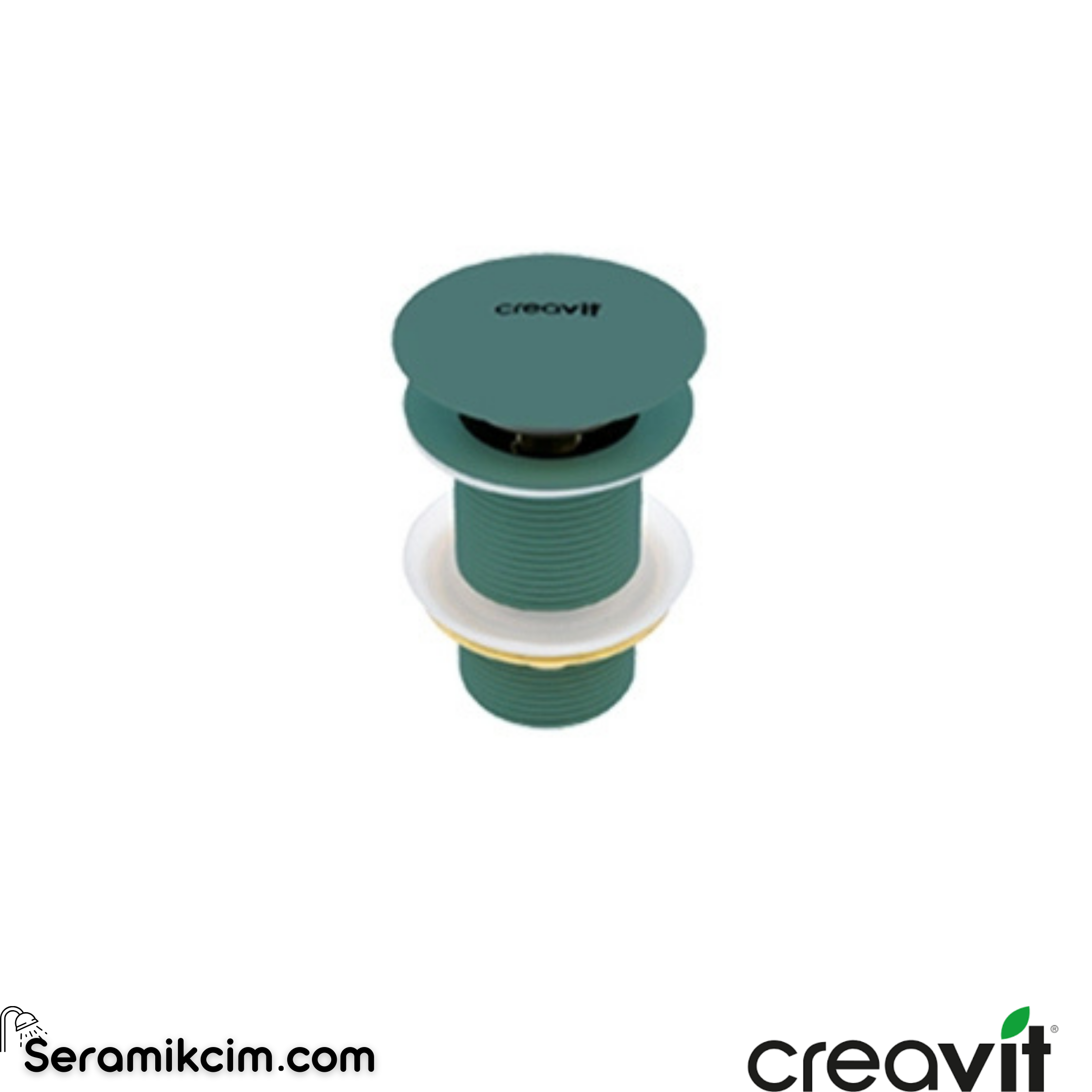 Creavit Lavabo Sifon Başlığı Pop-up Tşmsz NilYeşili SFU.SF030.NYL