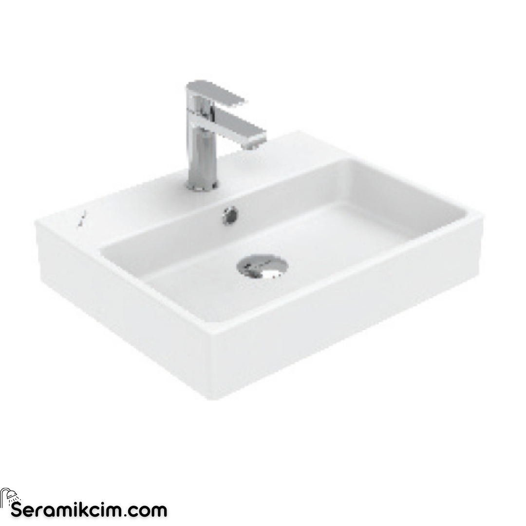 Creavit Next Tezgah Üzeri Kare Lavabo 40x50cm Extra Beyaz NX242-00CB00E-0000