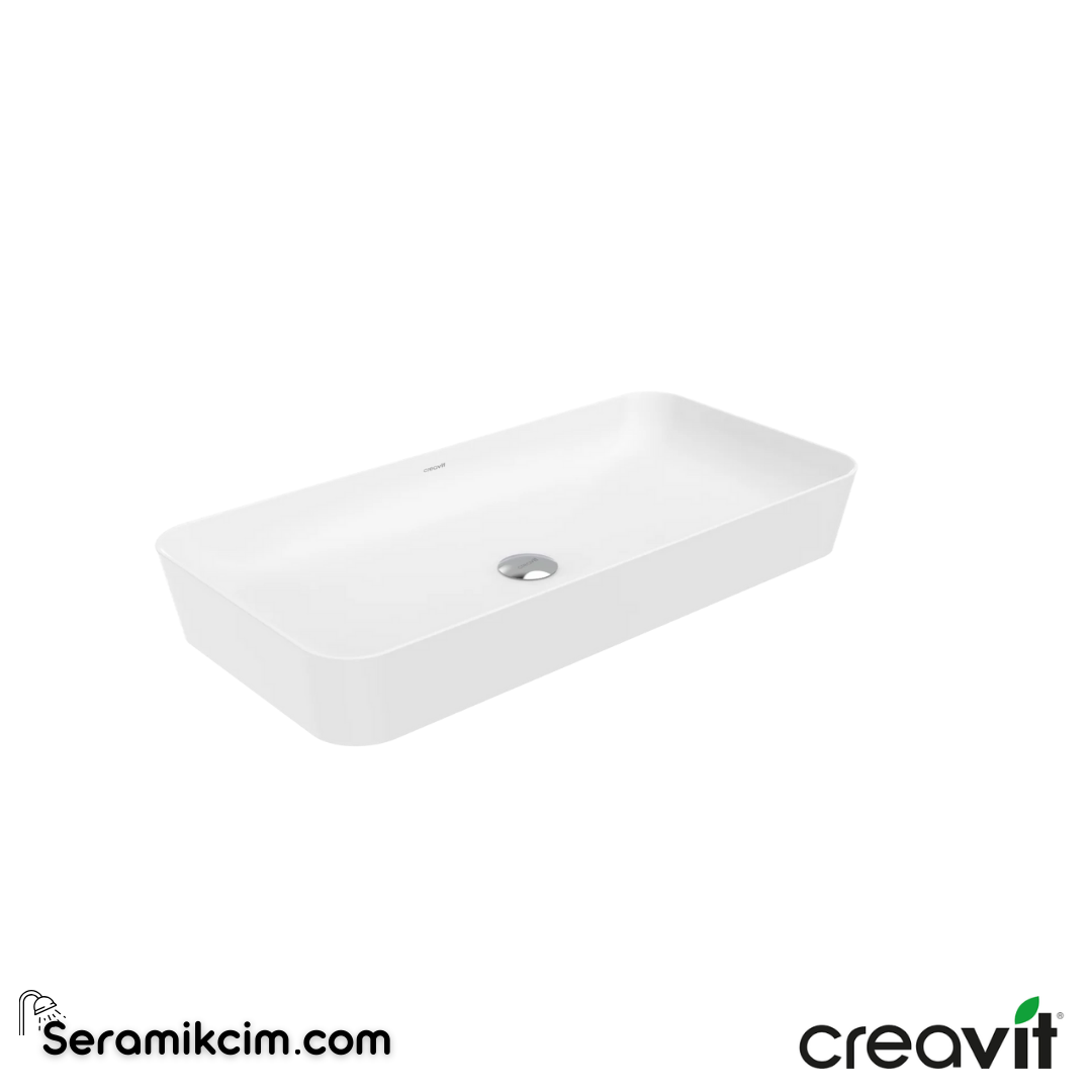Creavit Ultra Dikdörtgen Çanak Lavabo 80cm Extra Beyaz UL080-00CB00E-0000 - UL080-00CB00E-0000