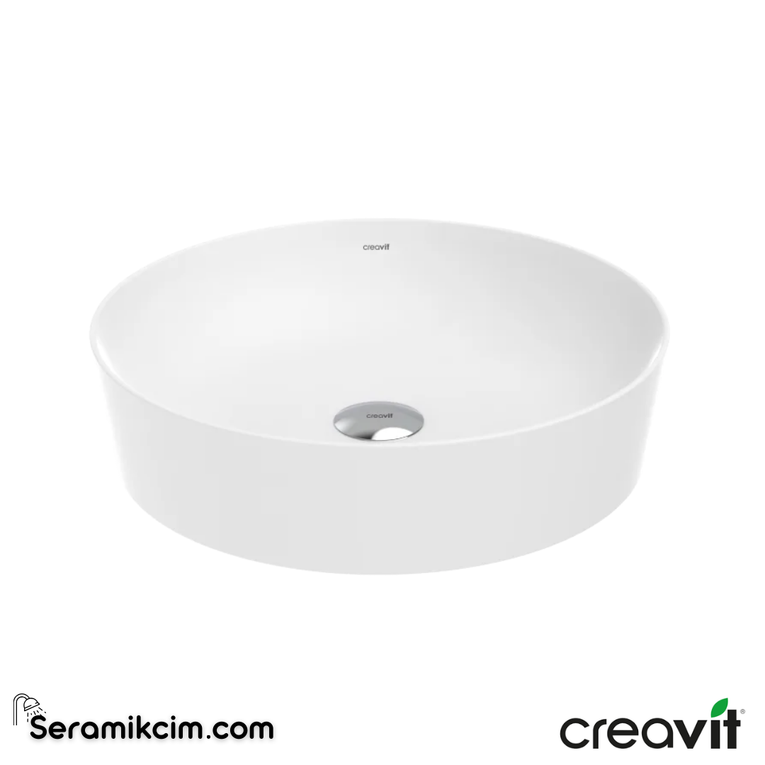 Creavit Ultra Yuvarlak Çanak Lavabo 45cm Extra Beyaz UL145-00CB00E-0000 - UL145-00CB00E-0000